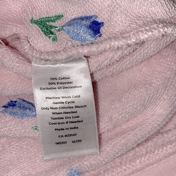 Talbots pink sweatshirt floral embroidered size small - Picture 5 of 6